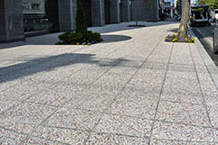 光塩学園前歩道（北海道）使用製品：洗出平板